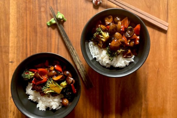 Wokgemüse in Schwarzbohnen-Sauce