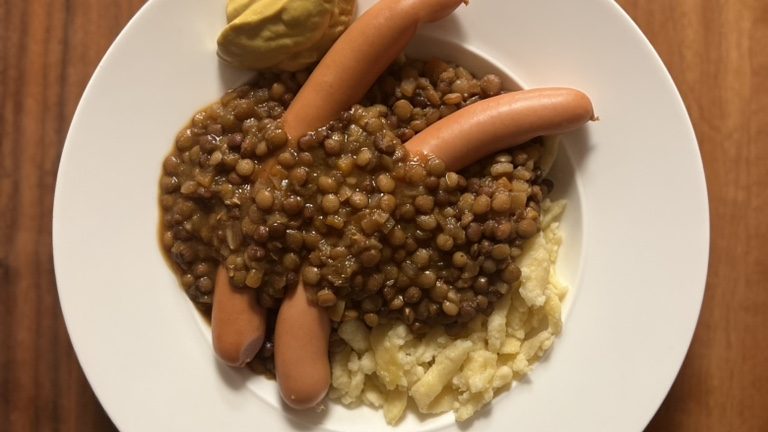 Lentils and Spaetzle