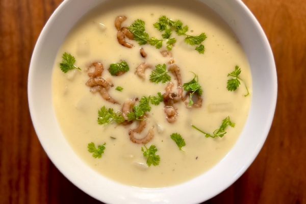Cream of (white) asparagus soup