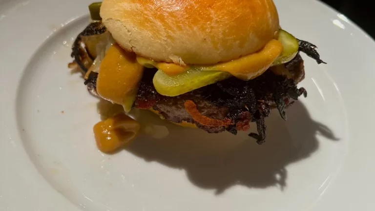Onion Blue Cheese Smash Burger with Brioche Buns