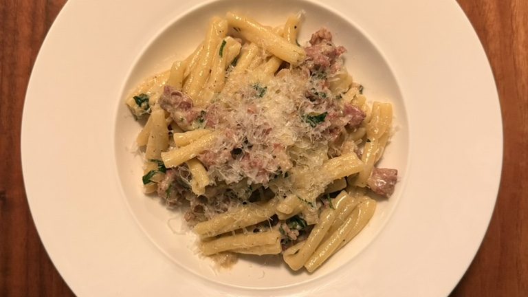 Pasta salsiccia e birra