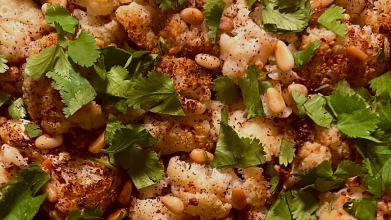Roasted cauliflower Lebanese style