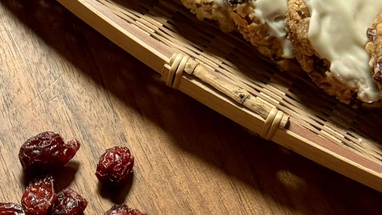 Oatmeal cranberry cookies with white chocolate