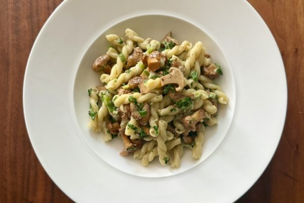 Pasta with chanterelles