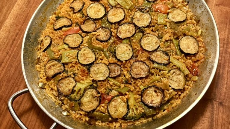 Paella de verduras